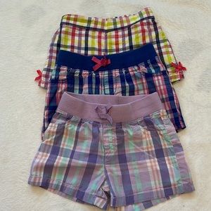 Sizes 4T and 4 Madras Plaid Girls Shorts Lot